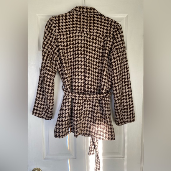 Vintage brown houndstooth double breasted jacket - Picture 7 of 9